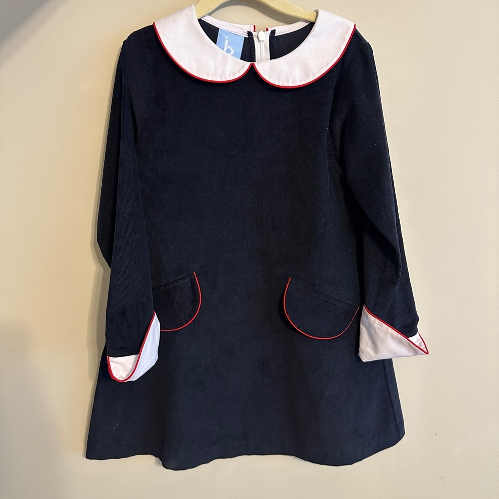 Bella Bliss Blue A-line Dress with Peter Pan Collar